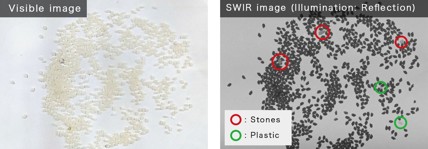 Comparison image of rice mixing